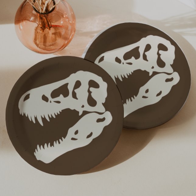 Assiettes En Carton Dino Dig Dinosaur Excavation Anniversaire (Créateur téléchargé)
