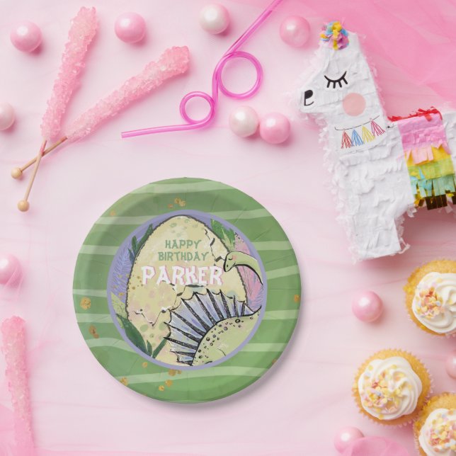 Assiettes En Carton Dinosaur (Fête)