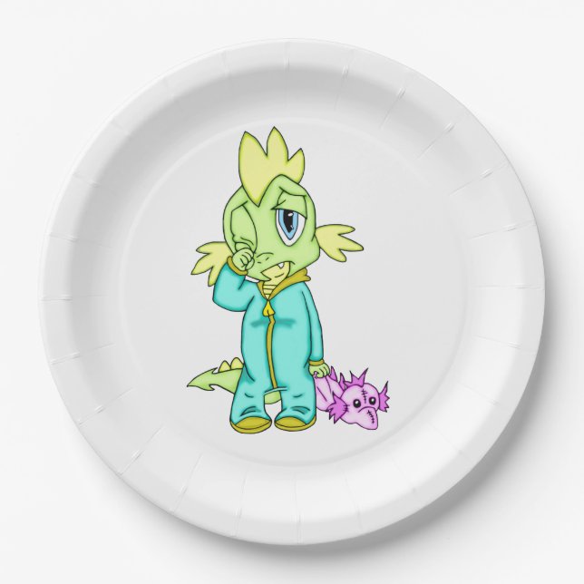 Assiettes En Carton Dinosaur bébé (Devant)