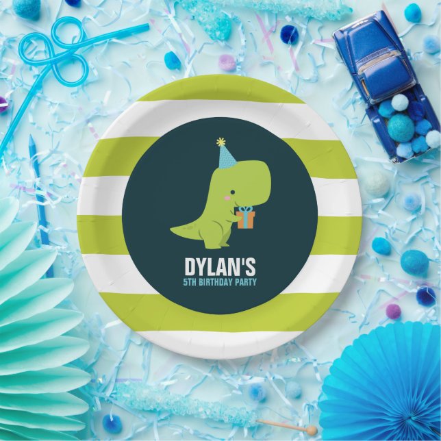 Assiettes En Carton Dinosaur Parti Anniversaire de enfant à thème (Fête)