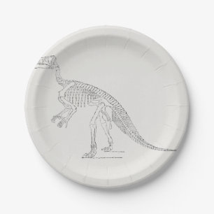 Assiettes En Carton Dinosaur Skeleton Art