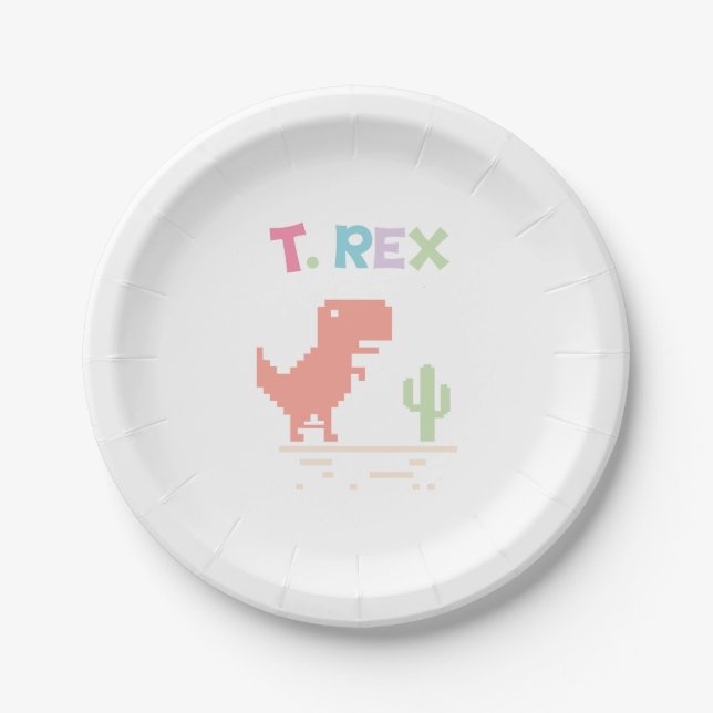Assiettes En Carton Dinosaure (Devant)