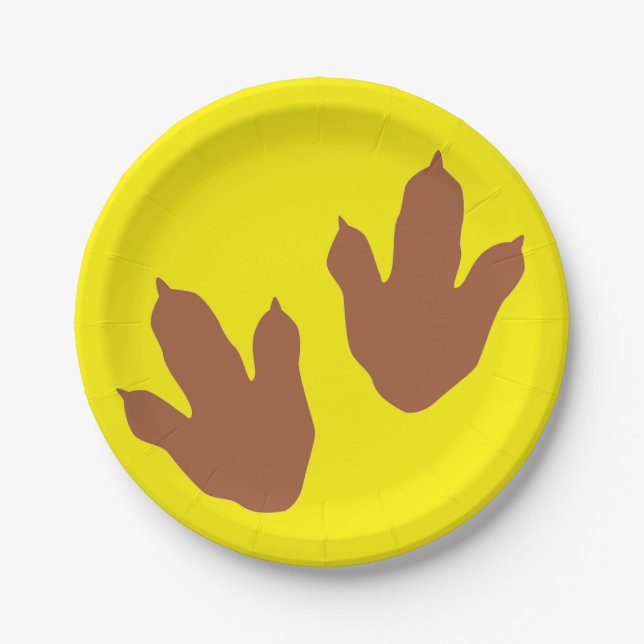 Assiettes En Carton Dinosaure (Devant)