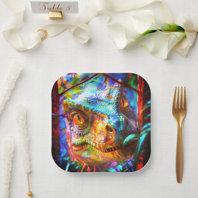 Assiettes En Carton Dinosaure (Mariage)