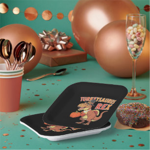 Assiettes En Carton Dinosaurus de dinde Rex Dab Dinde Dino Garçon Todd