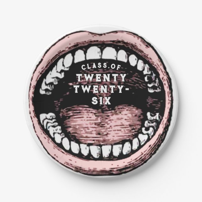 Assiettes En Carton Diplômé de la faculté de chirurgie dentaire (Devant)