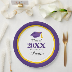 Assiettes En Carton Diplôme d'études collégiales ou secondaires