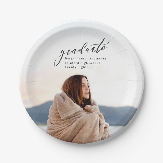 ASSIETTES EN CARTON DIPLÔME MINIMAL (Devant)