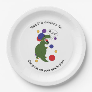Assiettes En Carton Diplôme Tyrannosaurus Rex Personnaliser