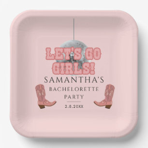 Assiettes En Carton Disco Cowgirl Allons-y les Filles Enterrement de V