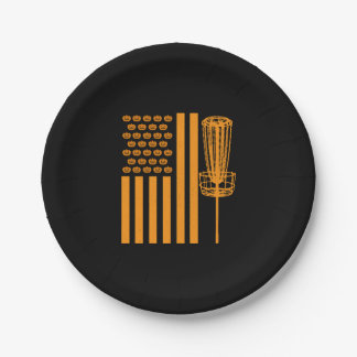 Assiettes En Carton Disque Golf Halloween USA DRAPEAU POUR DISCGOLF PL