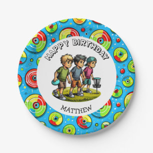Assiettes En Carton Disque personnalisé Golf Boy's Birthday
