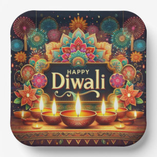 Assiettes En Carton Diwali festif