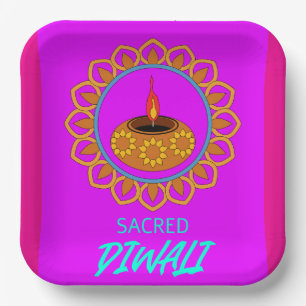 Assiettes En Carton diwali sacré