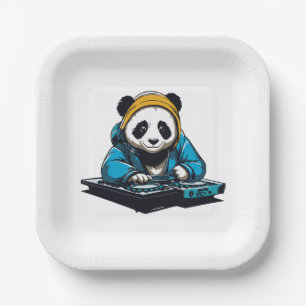 Assiettes En Carton DJ Kawaii Panda