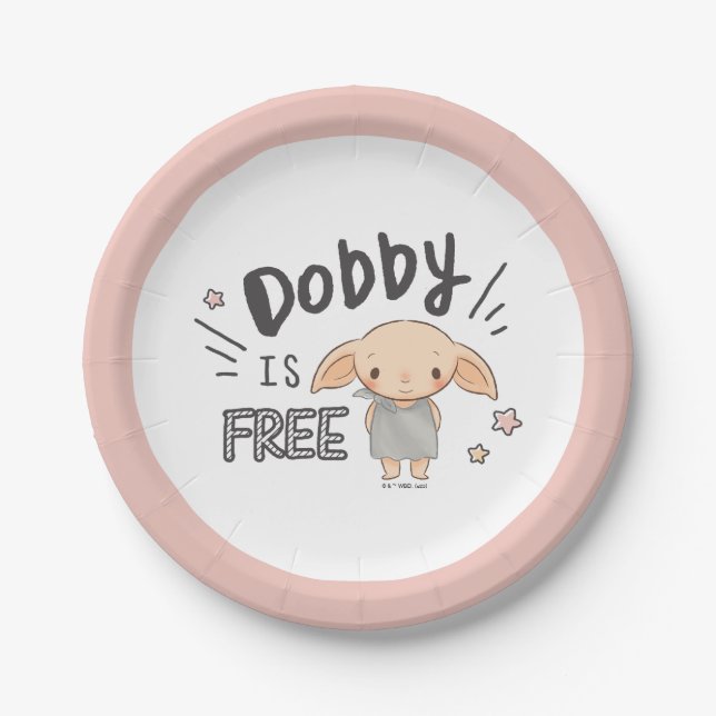 Assiettes En Carton Dobby est libre (Devant)