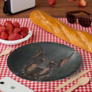Assiettes En Carton Doberman Pinscher