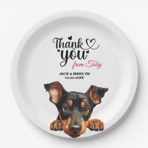 Assiettes En Carton Doberman Pinscher Merci Mariage