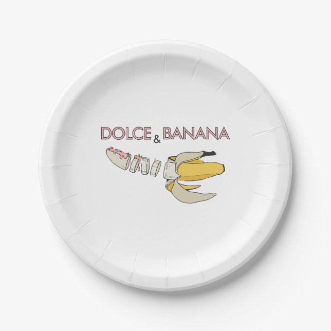 Assiettes En Carton Dolce & Banana (Devant)