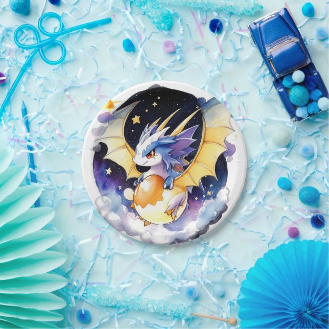 Assiettes En Carton Domaine des dragons : Baby shower (Fête)