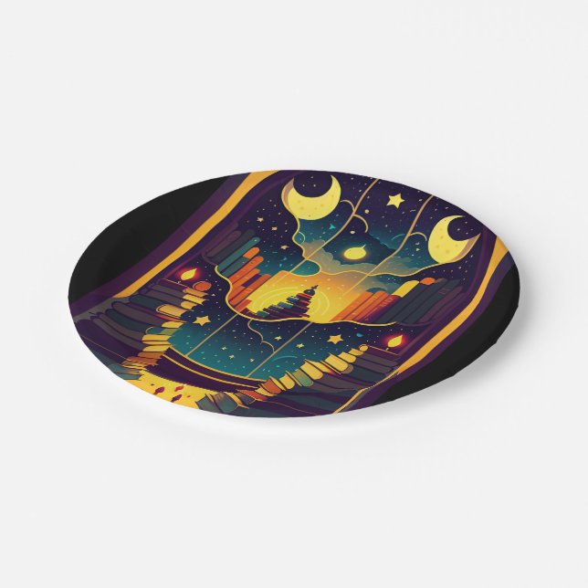 Assiettes En Carton Domaine Magique Des Livres (Angle)