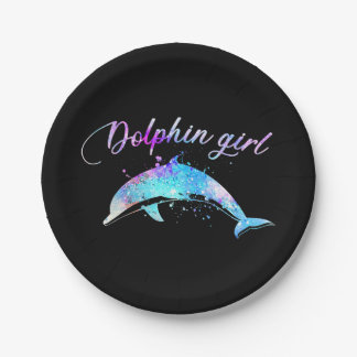 Assiettes En Carton Don Dolphin Lover| Galaxy Dolphin Girl