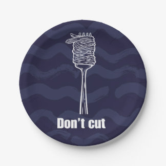 Assiettes en carton - Don’t Cut – Humour Spaghetti