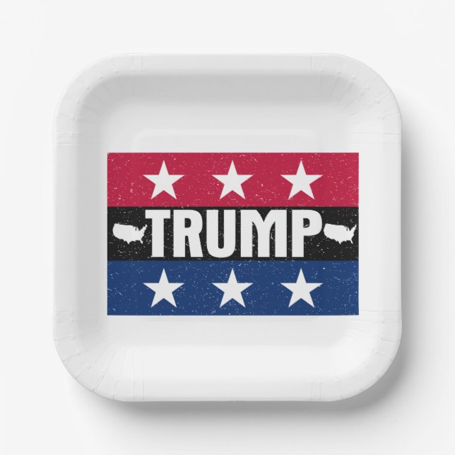 Assiettes En Carton Donald Trump (Recto)