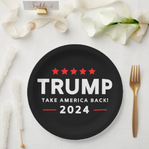 Assiettes En Carton Donald Trump 2024 redonne l'élection américaine