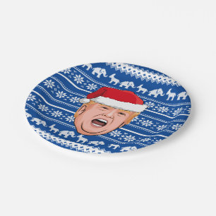 Assiettes En Carton Donald Trump en colère Noël