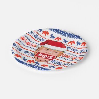 Assiettes En Carton DONALD TRUMP Noël en colère