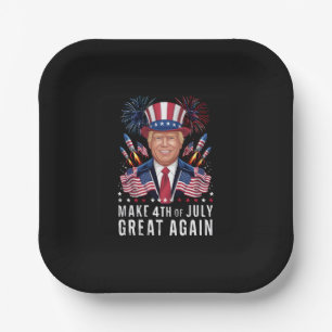 Assiettes En Carton Donald Trump Rend le 4 Juillet Grand de Nouveau