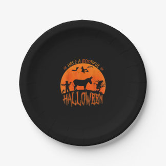 Assiettes En Carton Donkey - Halloween heureux| Drôle Costume d'horreu