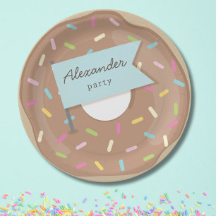 ASSIETTES EN CARTON DONUT CHOCOLAT