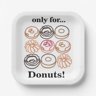 Assiettes En Carton Donut Doughnut Sweet Anniversaire