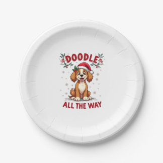 Assiettes En Carton Doodle tout au long de la voie Funny Goldendoodle 