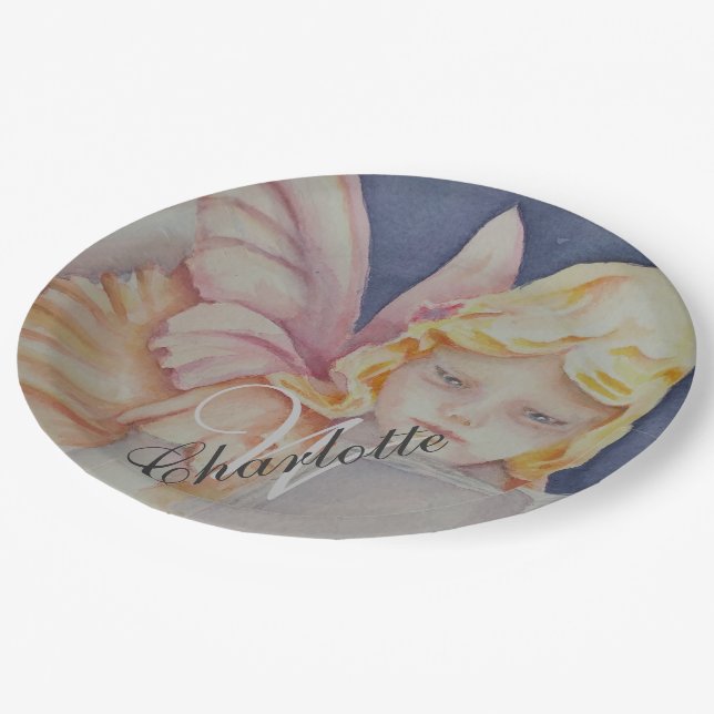 ASSIETTES EN CARTON DORMIR SUR LES ANGES (Angle)