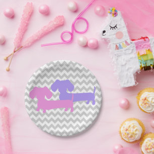 Assiettes En Carton Double Dachshund Wiener Dog Party