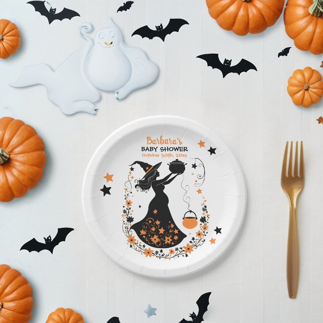 Assiettes En Carton Double Trouble Brew - Un Baby shower Halloween jum (Créateur téléchargé)