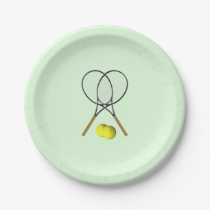 Assiettes En Carton Doubles de tennis Green