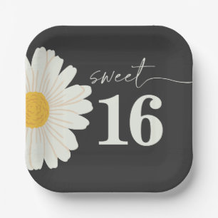 Assiettes En Carton Douce 16 Plaques de papier d'anniversaire