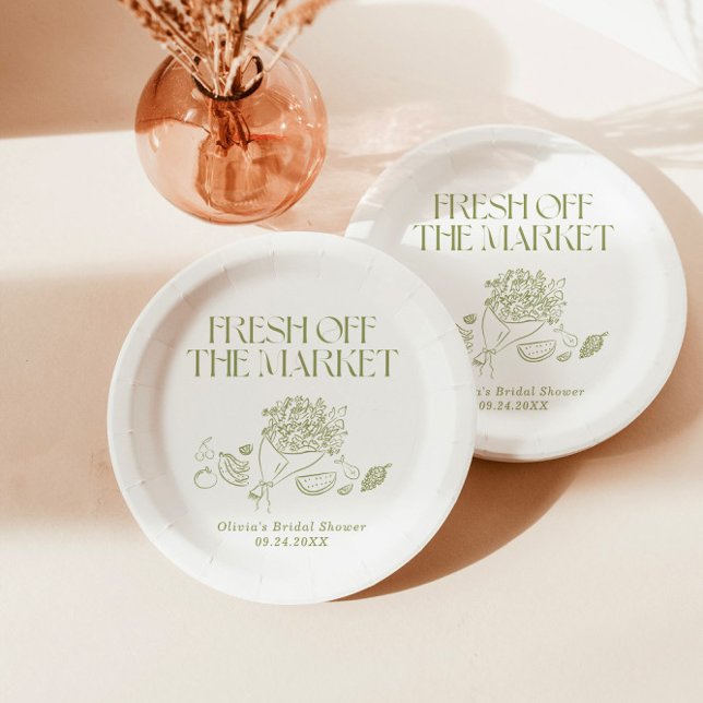 Assiettes En Carton Douce arrivée à la Garden-Party de mariage, Marché (Créateur téléchargé)