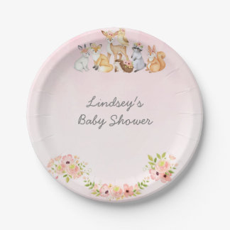 Assiettes En Carton Douce Bébé Fille Douche Plaques en papier
