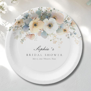 Assiettes En Carton Douce Élégance Fête de Mariage Élégante