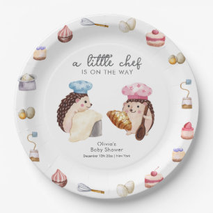 Assiettes En Carton Douce Fête de Naissance de Petit Cuisinier Pâtissi