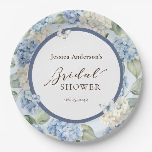 Assiettes En Carton Douce Hydrangea Aquarelle Enterrement de Vie de Je