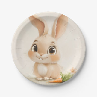 Assiettes En Carton Douce Lapin Joie Plaque en papier