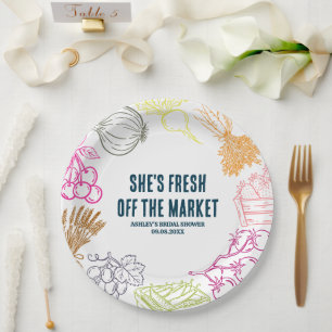 Assiettes En Carton Douce Mariée sous les projecteurs de la fête prénu