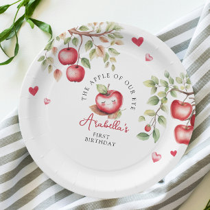 Assiettes En Carton Douce Pomme De Nos Yeux Anniversaire