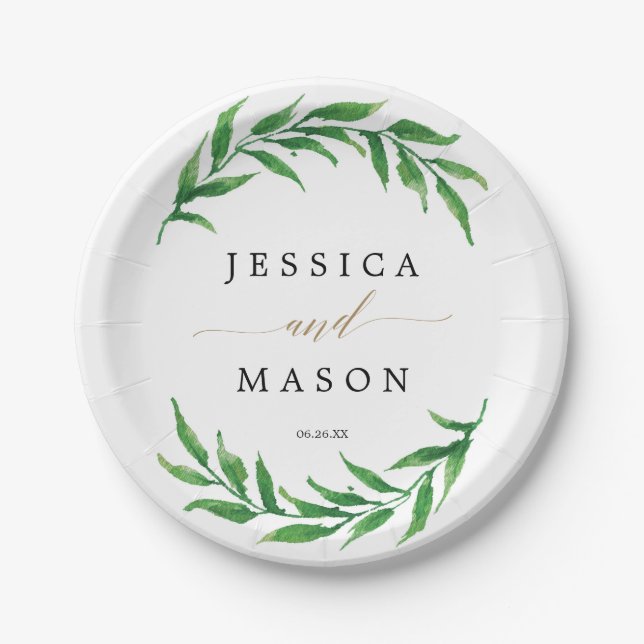 Assiettes En Carton Douche Couples - Mariage - Plaque Papier (Devant)